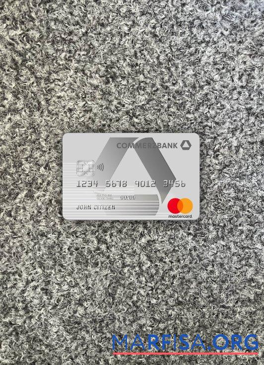 Realistic Germany Commerzbank MasterCard photolook front template